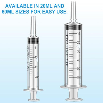 Geiserailie 8 Pcs Soft & Liquid Diet Kit 2 Large Plastic Syringe with Tube 2 Wash Bottles Squeeze 2 Curved Syringes Recovery Supplies for Eating and Drinking Liquid Food