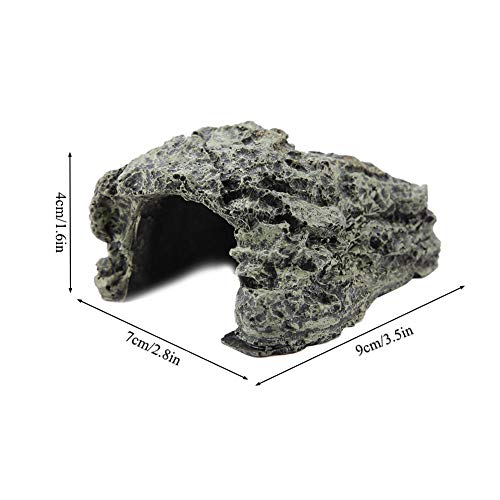 Maxmartt Small Turtle Hiding Cave Stone Shelter for Reptile Turtle Frog Zoo Aquarium Decoration