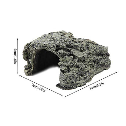 Maxmartt Small Turtle Hiding Cave Stone Shelter for Reptile Turtle Frog Zoo Aquarium Decoration