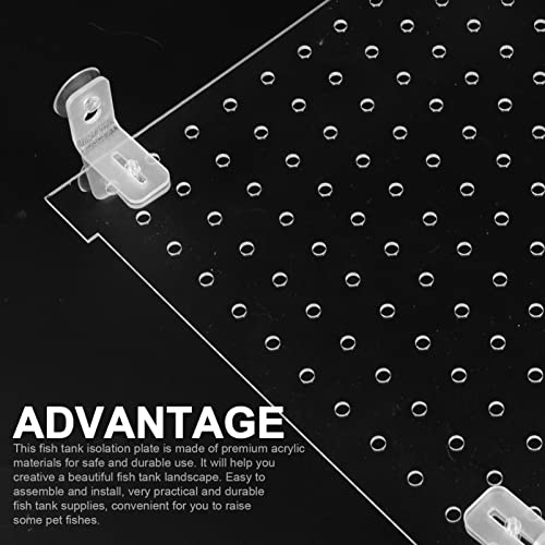 Mipcase Fish Tank Divider Fish Tank Separator with Suction Cup Acrylic Aquarium Divider for Aquarium Tank