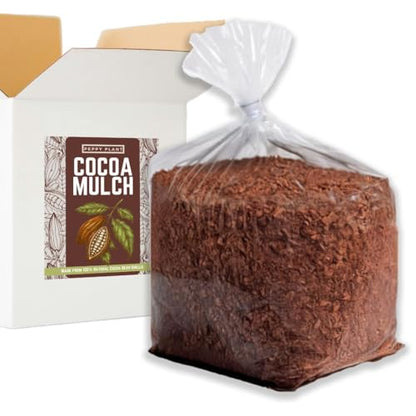 [1 Cubic Ft] Cocoa Mulch for Plants, Garden, Flower Beds, Indoor & Outdoor Plants - Organic Cocoa Bean Shell Mulch | Moisture Retaining, Weed Preventing, Landscaping Mulch - size: 1 Cubic Ft.