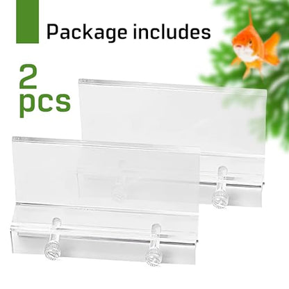 Set of 2 Clear Acrylic Fish Tank LED Light Holder Aquarium Lamp Hanging Aquarium Fixtures Support Stands Box Aquatic Fish Tank Lighting Tools 2PCS