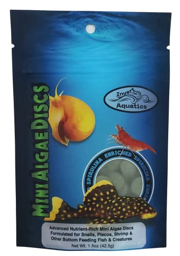 Mini Algae Discs - Sinking Diet for Snails, Shrimp & Bottom Feeding Fish (1.5oz (42,5g))