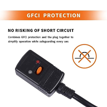 80FT Heat Tape for Water Pipes Freeze Protection IP65 Waterproof 8W/FT 110V BDDFOTO Heat Cable With GFCI Protection and Thermostat,Self-Regulating Pipe Heater for Roof/RV/Water Storage Tank - style: 80 FT