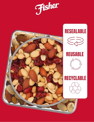 Fisher Snack Hunger Fighter Bulk Trail Mix, 38 oz, Pack of 1 | Peanuts, Almonds, Dried Sweetened Cranberries And Soy Nuts, Snacks For Adults And Kids, Dried Fruit, Healthy Snacks - size: 38 Ounce (Pack of 1)