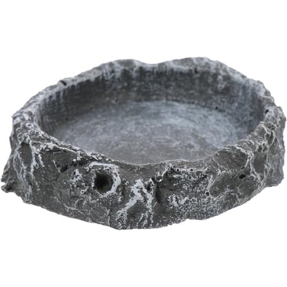 SUPVOX Reptile Food Container and Water Dish Resin Feeder Small Tortoise Feeding Bowl Multi-Function Pet Food Storage Basin for Terrarium Use