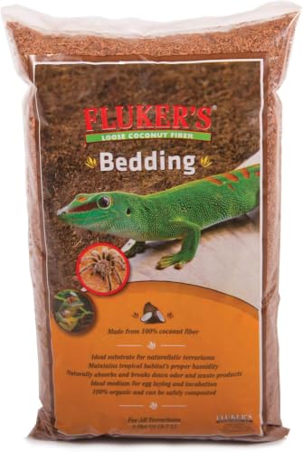 Fluker's Loose Coconut Fiber Bedding for Reptiles and Arachnids, 5QT (Pack of 12) - size: 10 Pound (Pack of 12)