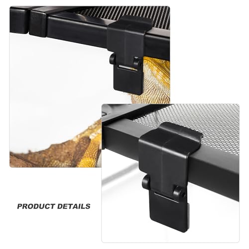 4pcs Reptile Feeding Tank Buckles: Turtle Terrarium Latches Anti-Escape Lock Clips for Secure Turtle and Amphibian Tanks