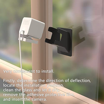 Angled Window Mount Compatible with Wyze Cam v4 Cam V3, 20 Degrees Tilt ( Up/Down/Left/Right ), Through Window Use Cam v3 v4 , Turn Wyze Camera into a Window Camera for Outdoor Monitoring | 20 Degrees Tilt Wyze V4 Window Mount for Indoor/Outdoor Monitorin