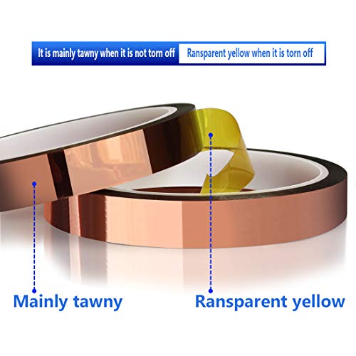 MEBMIK Heat Tape for Sublimation Transfer, Heat Resistant/Press, Adhesive Transfer Tape, Thermal, No Residue, 6 Rolls 10mm x33m(108ft)