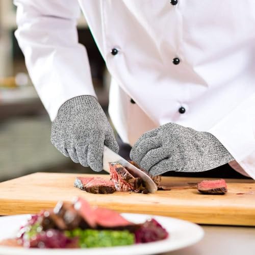 4 Pcs Small Cut Resistant Gloves Food Grade Level 5 Hand Protection,Kitchen Cut Gloves (2 Pairs (Small(palm Diameter 2.80-3.35inch)) - size: Small (Pack of 4)
