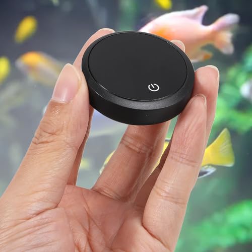4PCS LED Aquarium Thermometer Fish Tank Thermometer Reptile Terrarium Water Temperature Test Digital Thermometer for Fish, Axolotl, Turtle and Aquatic - color: Round-Black 4PCS