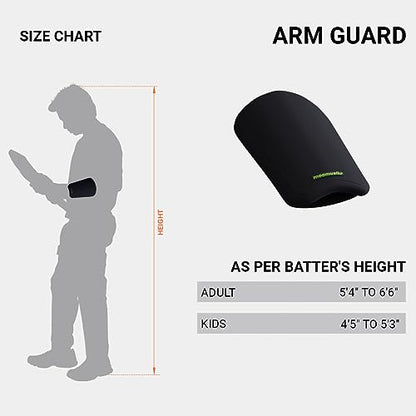 moonwalkr Cricket Arm Guard - color: Black