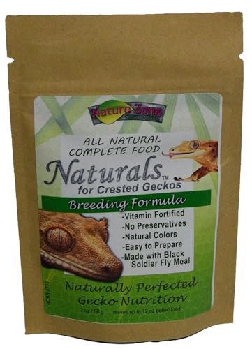 Nature Zone Naturals Crested Gecko Food – Breeding, for Crested Geckos, Gargoyle Geckos, Day Geckos, 2 oz/ 56 gm