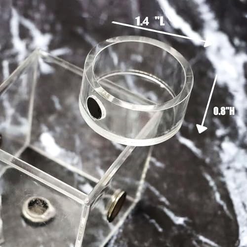 2Pcs Small Jumping Spider Feeding Dish, Magnetic Tiny Food Dishes Water Dish for Jumping Spider, Tarantula and Other Small Pets,35mm