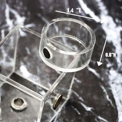 2Pcs Small Jumping Spider Feeding Dish, Magnetic Tiny Food Dishes Water Dish for Jumping Spider, Tarantula and Other Small Pets,35mm