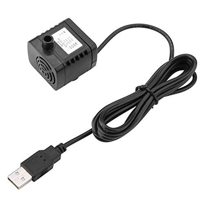 USB Aquarium Pump Submersible 5V DC Fish Tank Water Pump 180L/h Quiet Pond Fountain Pump for Small Aquariums & Terrariums