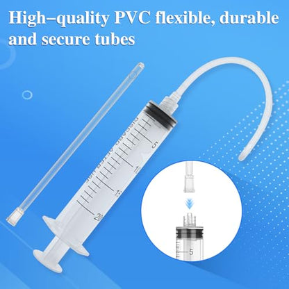10 Pack 20ml Luer Lock Syringe - Syringes for Liquid with Soft Tube - Individually Pcakaged，Scientific Labs and Measuring, Refilling Inks - style: 20ml - 4.0mm Tube