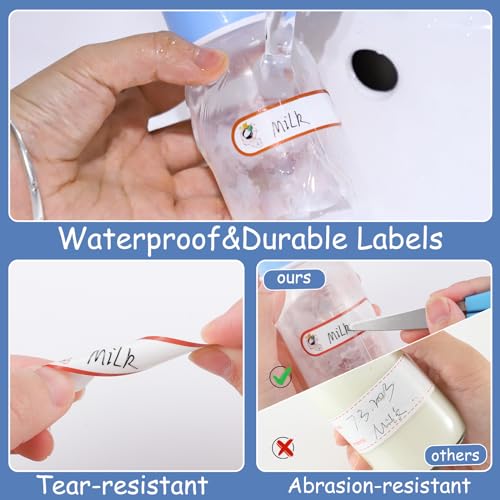 480 Pcs Waterproof Name Labels for Daycare, Self-Laminating, Kids | 2 Sizes, Cute Astronaut Design,For Bottles, Lunch Boxes, School Supplies - style: Cute Astronaut Style