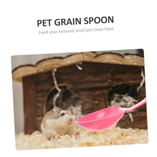 10pcs Love Spoon Pet Food Scoop Reptile Pet Feeding Spoon for Kitten Hamster