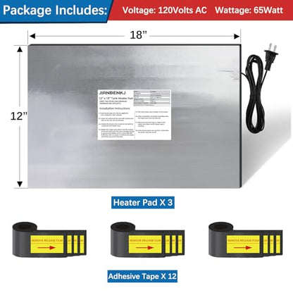 RV Holding Tank Heater Pad,3PK 12"x18" 120V RV Tank Heater Pad w/Thermostat | RV Water Tank Heater for Camper,Trailer,Motorhome,Marine,Up to 50Gals Fresh/Grey Water/Black Water,Automatic Prevent Freezing - style: 120V-3PCS