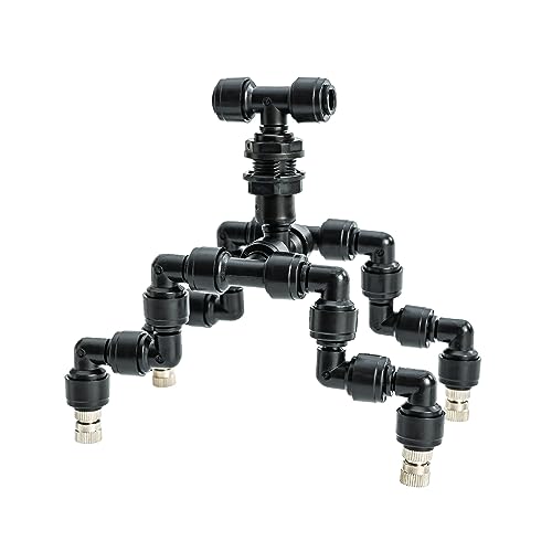 1/4" Reptile Mister Nozzle, Adjustable Spray for Terrarium Fogger | Adjustable reptile misting nozzles. Compatible with most misting systems for terrarium, vivarium & rainforest tanks - size: Four Head