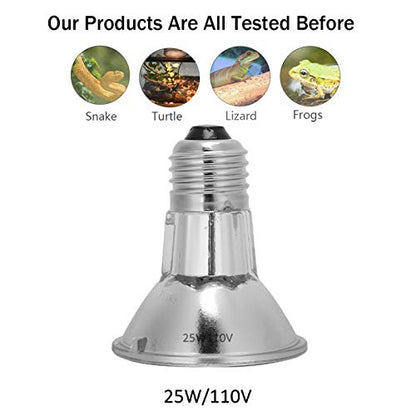 Reptile Sun Lamp, Full Spectrum Light Self Ballasted Vapor Basking Spot Light Bulb Visual Light Heat UBA UVB Sunbathe Bulb for Reptile Amphibian(75W) Heat Lamps