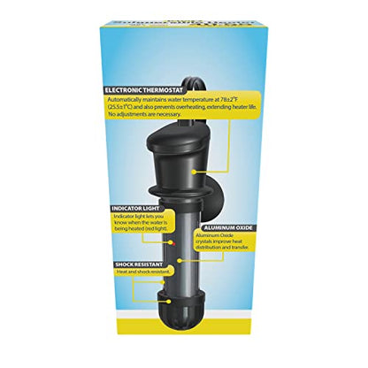 Tetra Submersible Heater with Electronic Thermostat, 200-Watt (Pack of 2) - size: 40-55 Gallon (Pack of 2)