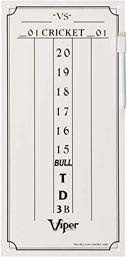 Viper Dry Erase Scoreboard, Cricket and 01 Dart Games, White - style: Small (15.375" H x 7.875" W)