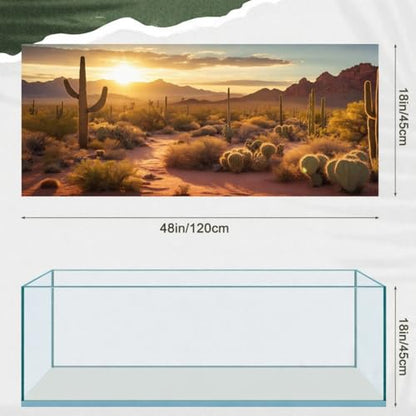 4 Pcs 48 x 18'' Reptile Tank Background 40/55/75 Gallon Bearded Dragon Terrarium Background Decor Polyester Reptile Tank Accessories for Leopard Gecko, Crested Gecko, Tortoises - size: 48 x 18 Inch
