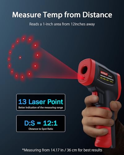 Infrared Temperature Thermometer Gun, Digital Non-Contact Laser Temp Gun Measuring Surface & Ambient Temperature for Kitchen Cooking Food Pizza Oven Grill Meat -58℉ to 1112℉