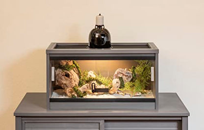 New Age Pet ECOFLEX Small Reptile Enclosure with Matching Cabinet Stand Set in Grey - color: Grey, size: Small