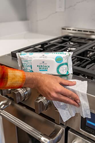 Juniper CLEAN 24 Pack Surface Cleaning Wipes with Bleach, All-Purpose Cleaner for Bathroom, Kitchen, Office, 1728 Count Soft Flow, Fresh Scent, Lint Free & Durable - size: 72 Count (Pack of 24)