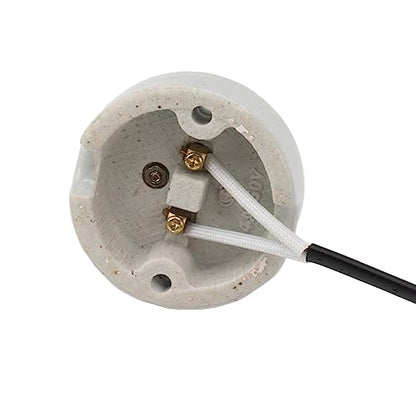 Jeffergarden Ceramic Heat Emitter, E27 Reptile Lamp Stand Pet Heater Bracket Without Bulb Adjustable Turtle Tank Accessories for Habitat Lizard Tortoise (US 120V)