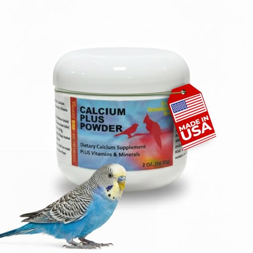 Calcium Plus Powder for Birds 2 oz – Calcium Supplement with Essential Vitamins & Minerals – Supports Bone Health, Muscle Function & Digestive Balance – Easy-to-Mix Calcium Formula | Calcium Supplement - Supports Healthy Growth, Bone Strength, Breeding, B
