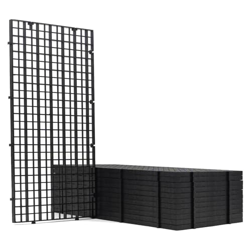 LINLAN 12 Pieces 5.9x11.8in (15X30cm) Aquarium Grid Plastic, Fish Tank Divider, Egg Crate for DIY Filtration and Bottom Protection in Aquascaping - size: S 12Pcs