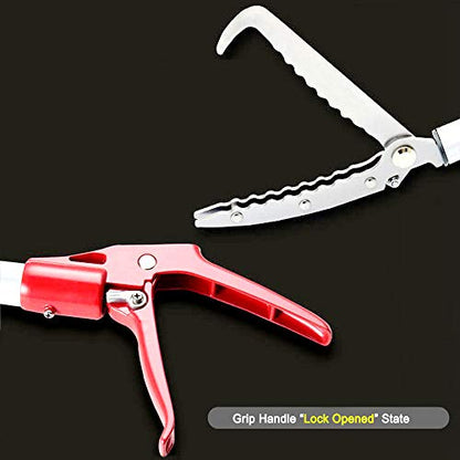 Extendable Snake Tong Reptile Grabber Rattle Snake Catcher Wide Jaw Handling Tool with Lock and Comfortable Grip(Include Snake Bag) (60 inches Extendable Snake Tong) - style: 60 inches Extendable Snake Tong
