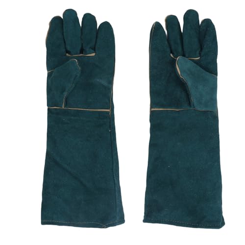 Diydeg Animal Handling Gloves, Multipurpose Bite Proof Pet Glove with PU Leather Lining, Puncture & Scratch Trapping Gloves for Grabbing Reptile, Grooming, Trips to Vet.