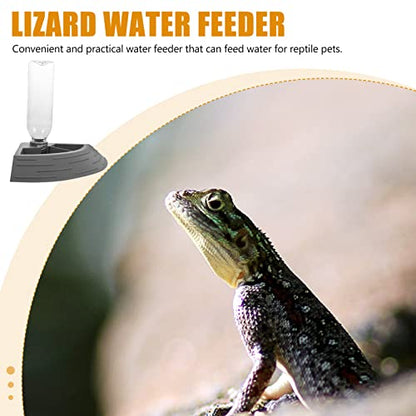 balacoo Reptile Water Feeder 6.69 Inch Terrarium Water Bowl for Lizards Tortoises Crawling Pets Stable Non-Slip Tray Easy to Clean