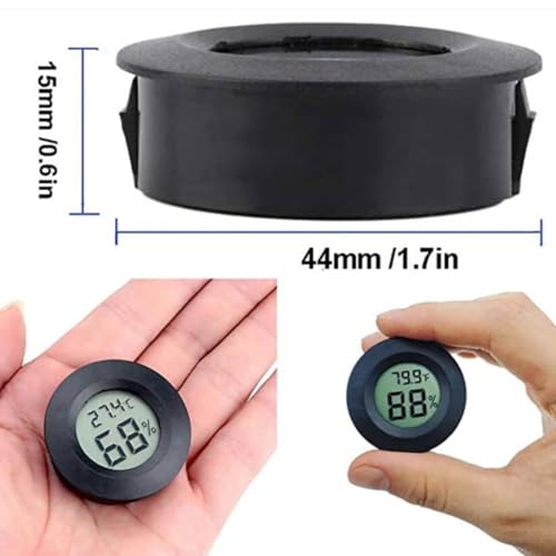 Mini Hygrometer Thermometer Digital Humidity Meter Indoor Outdoor Humidity Monitor Reptile Thermometer for Home Office Garden Cellar Fahrenheit/Celsius(℉/℃)