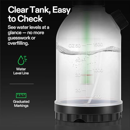 VIVOSUN 50oz Pump Sprayer, Portable Water Spray Bottle | for Spraying Plants, Flowers, Weeds and Cleaning, Hand Pump with Side Filling Port, Measuring Cup, Adjustable Nozzles - size: 50oz