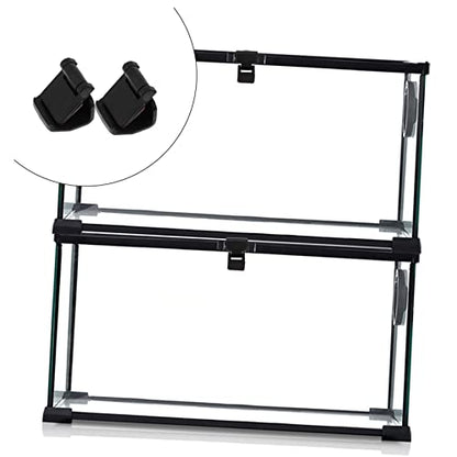 Happyyami 2-Pack Turtle Terrarium Buckle Waterproof Reptile Feeding Tank Latch for Glass Tortoise Enclosure Accessories Secure Lock for Amphibian and Reptile Habitat
