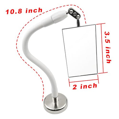 Magnetic Inspection Mirror Tool with 360° Swivel Adjustable Head, Welding Mirror for Mechanics & Automotive, Telescoping Stick for Tight Spaces Blind Spots