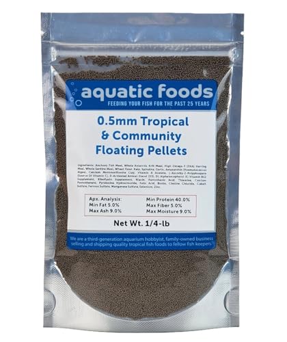 0.5mm - 1/64" Tropical & Community Fish Floating Micro Pellets-WL...1/4-lb | 0.5mm - 1/64" Floating Micro Pellets for Tropical & Community Fish, Tetras, Guppies, Angel Fish, Small Cichlids, Goldfish - size: 4 Ounce (Pack of 1)