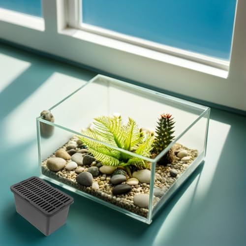 SUPVOX 15pcs Reptile Carrier Box with Lid, Breathable Plastic Pet Transport Container, Small Portable Turtle and Lizard Breeding Tank for Travel and Storage