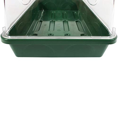 93763 Medium Seed and Herb Domed Propagator with Vented Side Height Extension, Green - size: Medium with 1 Height Extender