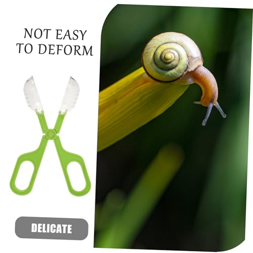 Yardwe Reptile Cleaning Clamp and Feeding Tool Poop Scoop for Tortoise Lizard and Safe and User-Friendly Design for Indoor and Outdoor Use Green