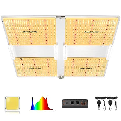Spider Farmer SF7000 LED Grow Lights for Indoor Plants in 5x5 Grow Tent | 650W Dimmable Full Spectrum Grow Light, Samsung LM301B Diodes 2.8 PPE System for Seed Starting, Vegetables & Bloom - size: 5x5