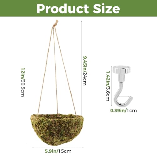 Artificial Moss Hanging Reptile Hideout, Humid Climbing Rest Ledge with Suction Hooks