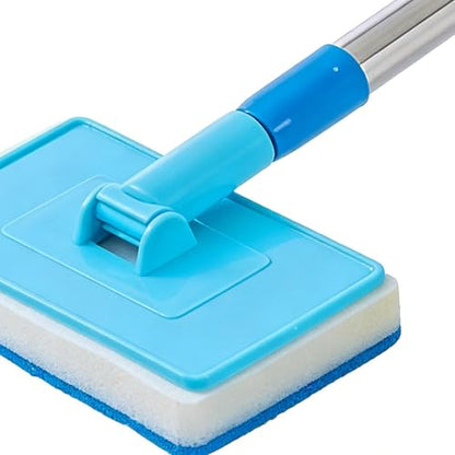 Aquarium Cleaning Tool Rustproof Foldable Sponge Algae Scraper | Space-Saving Fish Tank Brush Cleaner for Aquarium Turtle Reptile Terrarium Home Kitchen Water Wall Betta